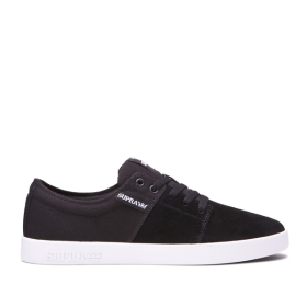 Supra Mens STACKS II Black/Grey/white Low Top Shoes | CA-20598